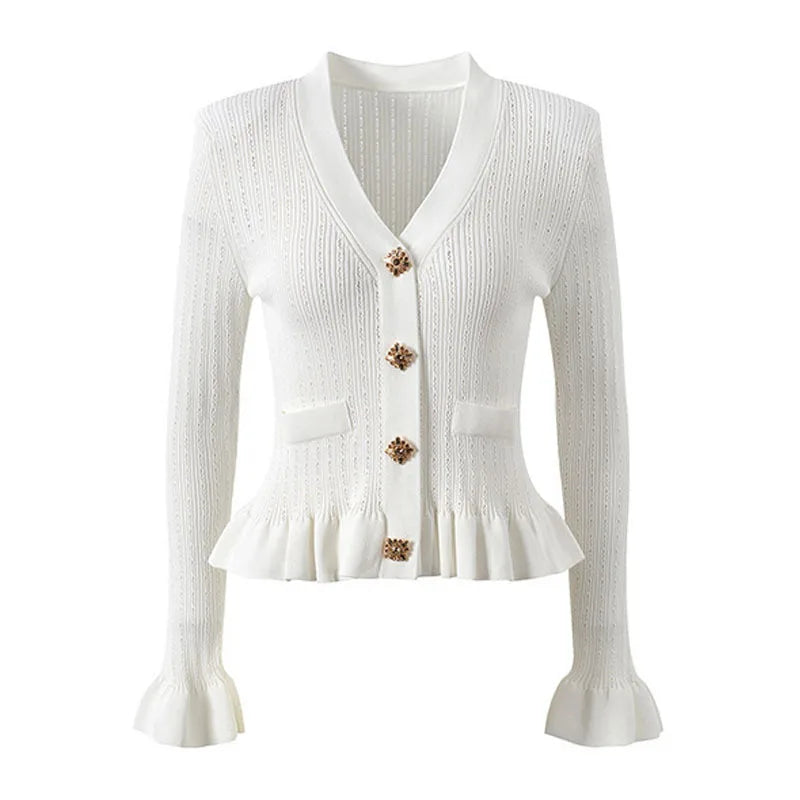 Jamerary Zweiteiler Damen – Eleganter Strick-Cardigan & Fishtail-Rock